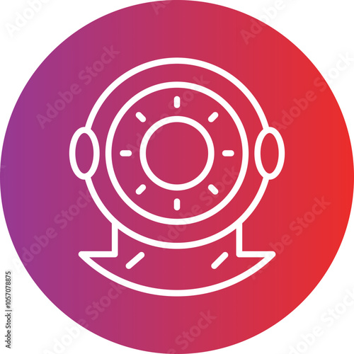 Diving Helmet Icon Style