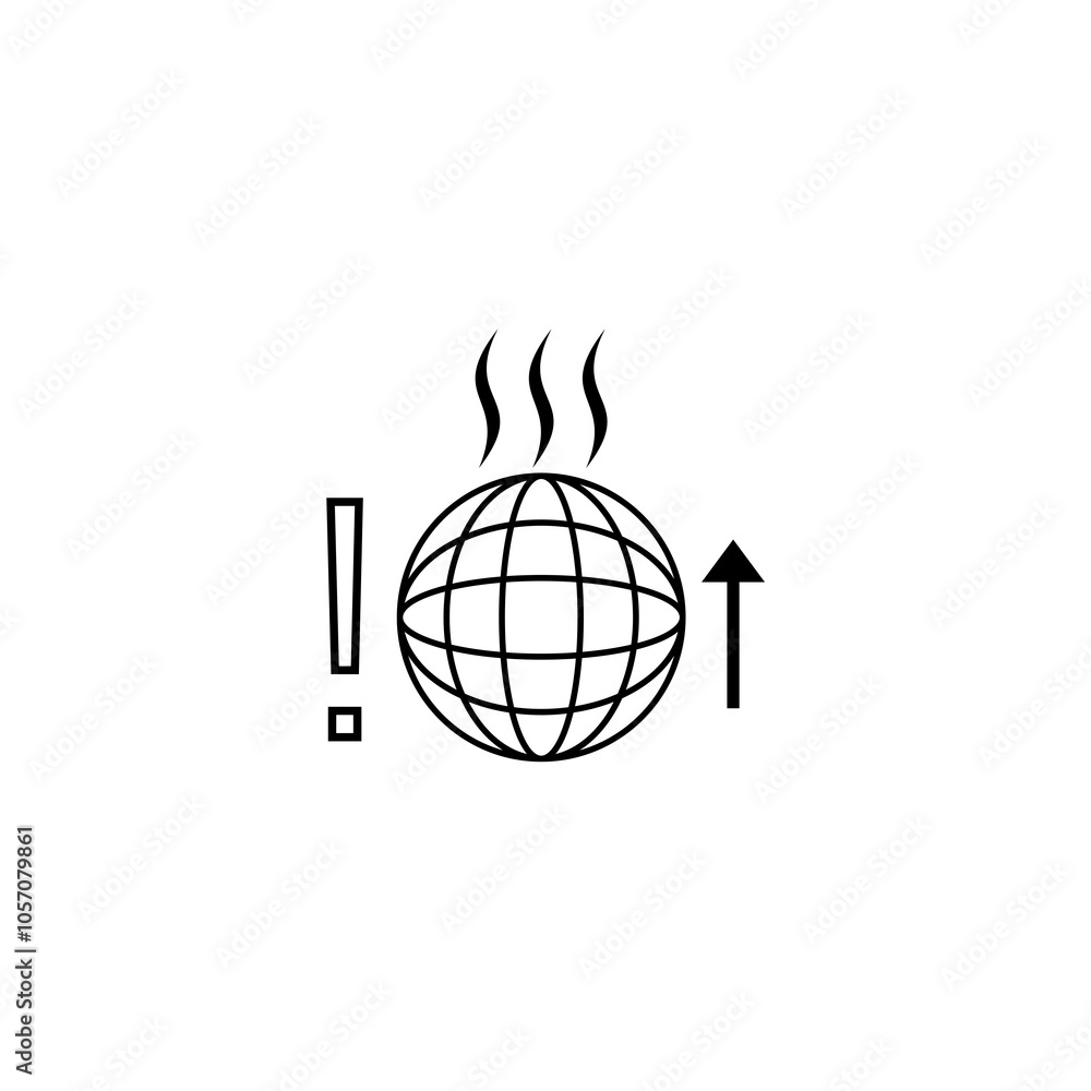 Global warming icon trendy and modern symbol for graphic and web design on white background. Global warming icon trendy and modern symbol for graphic and web design on white background.