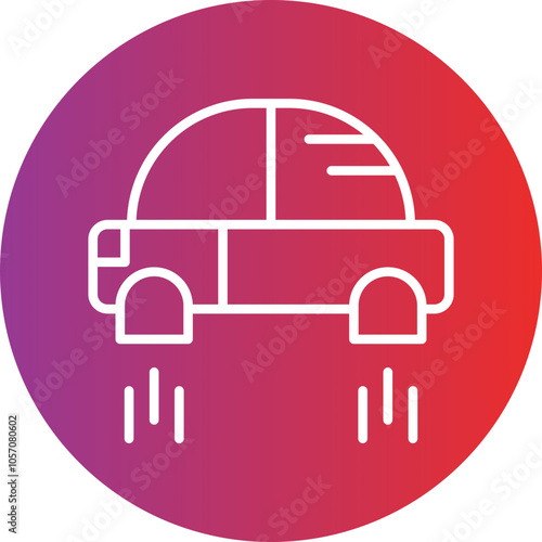 Hover Car Icon Style