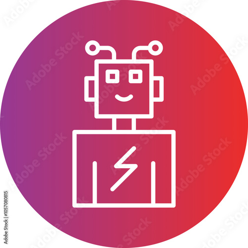 Robot Battery Icon Style