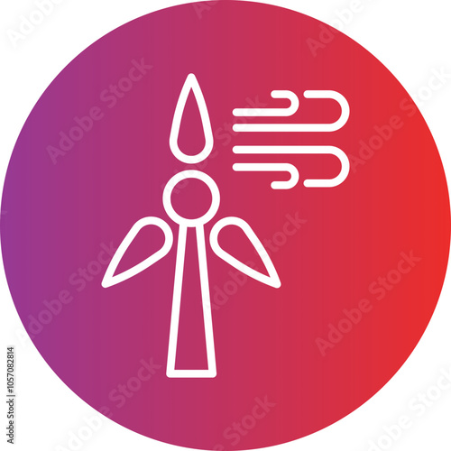 Wind Turbine Icon Style