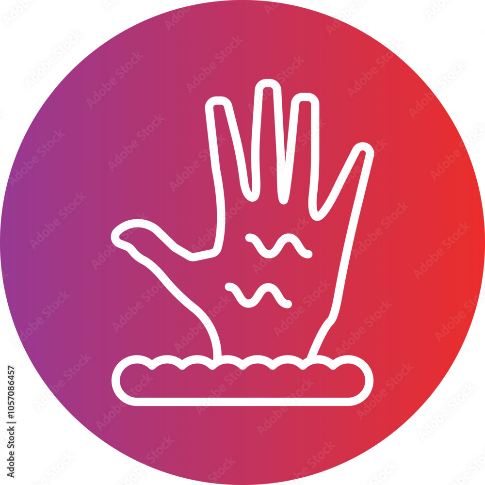 Obraz premium Scary Hand Icon Style
