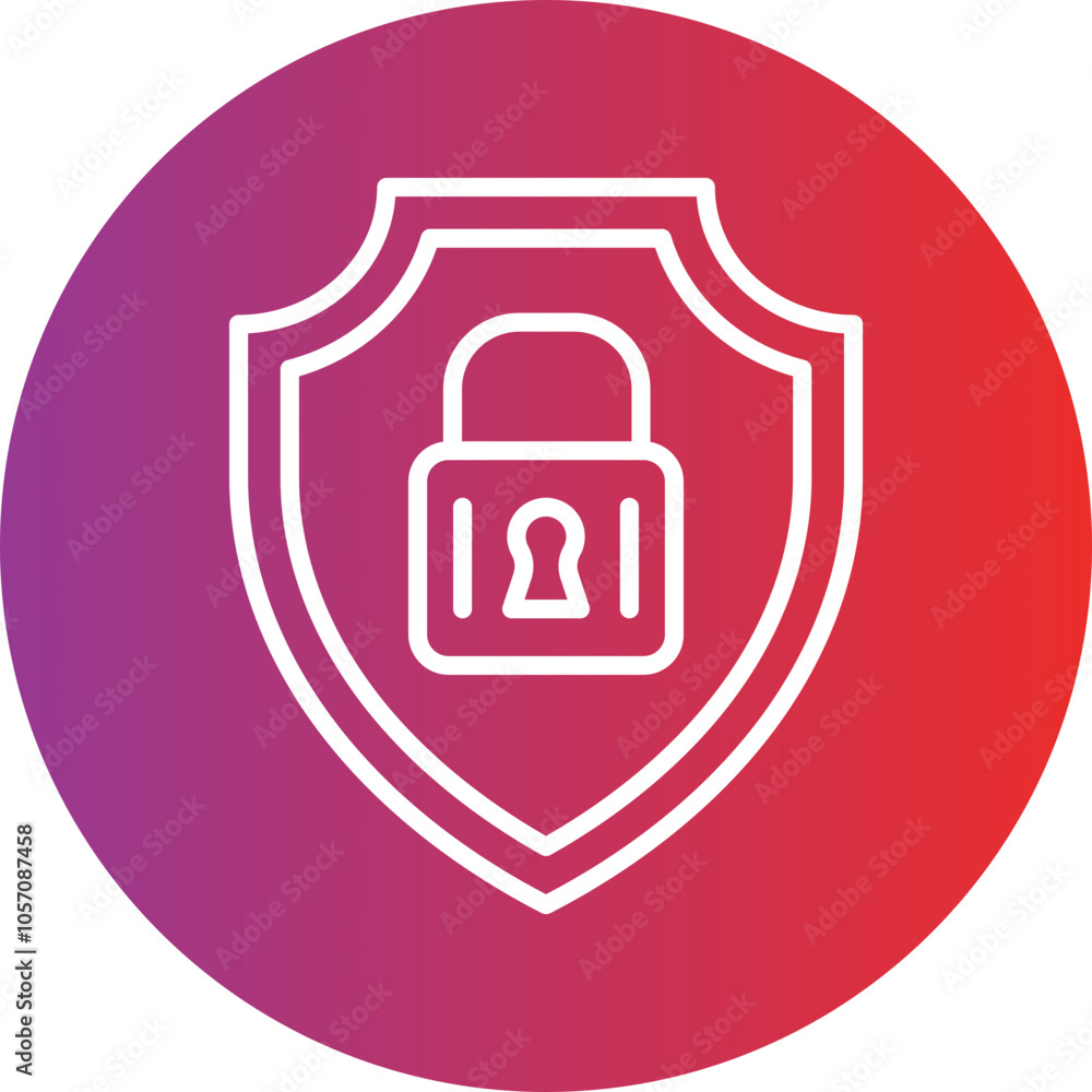 Cyber Security Icon Style