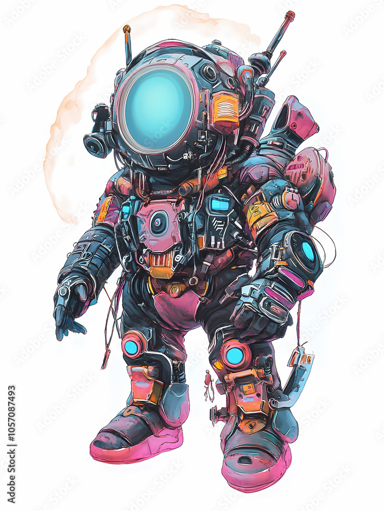 Mystical Yokai Chibi in Solarpunk and Synthwave Style: Anime Illustration Mystical Yokai Chibi in Solarpunk and Synthwave Style: Anime Illustration