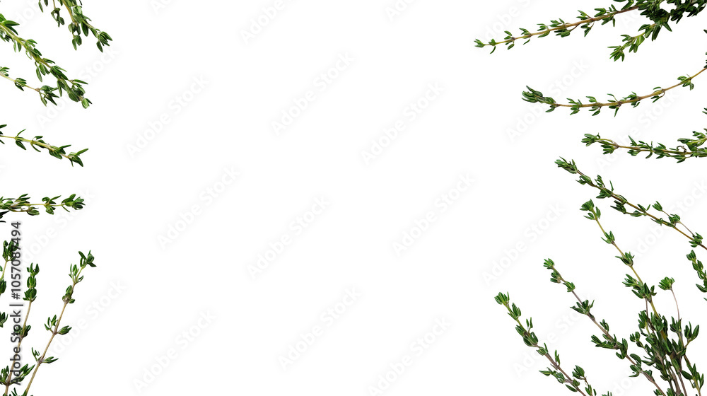 Green floral frame with ivy leaves, perfect for spring and summer designs Green floral frame with ivy leaves, perfect for spring and summer designs