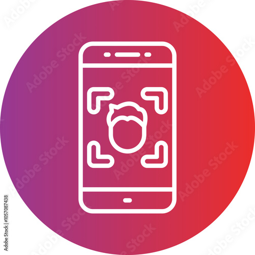 Mobile Face Detection Icon Style