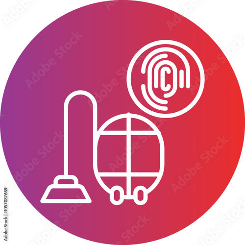Biometric Vacuum Icon Style