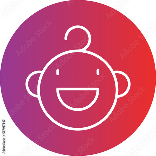 Smiling Baby Icon Style