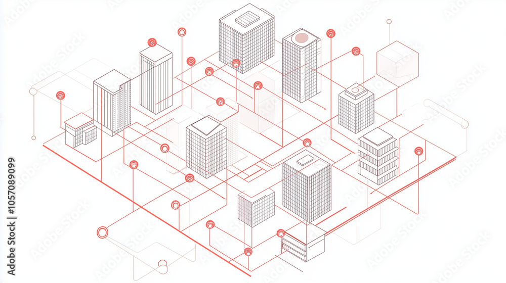 © Laura - buildings connected with lines