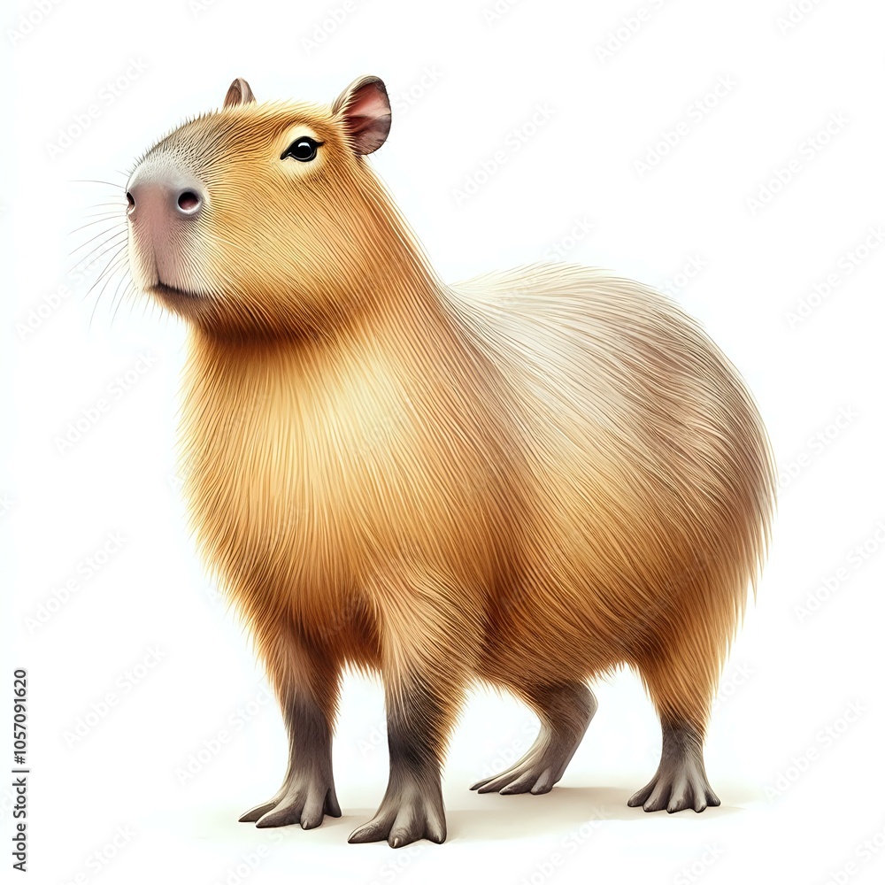 Obraz premium Detailed Capybara Illustration