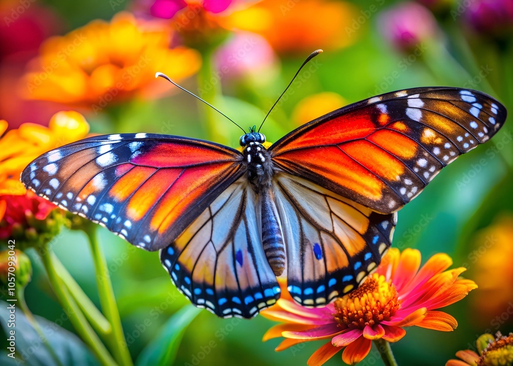 Fototapeta premium colorful butterfly on a flower