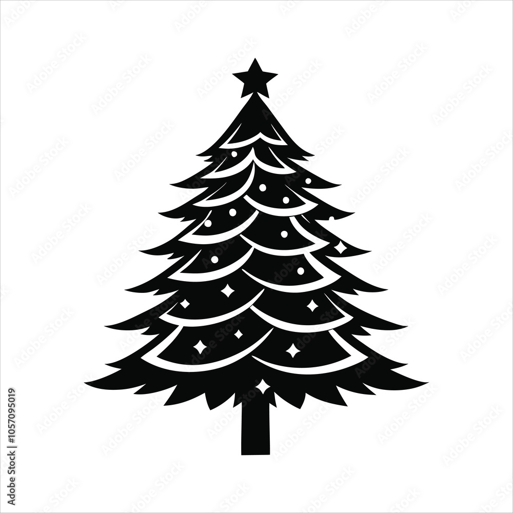 christmas tree lights illustration vector, Christmas Tree Silhouette Clipart Design christmas tree lights illustration vector, Christmas Tree Silhouette Clipart Design