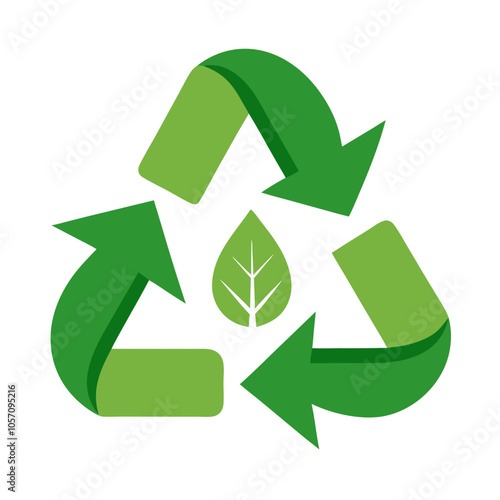 recycling symbol leaves icon