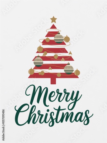 A christmas card with the words merry christmas on it - Concepts