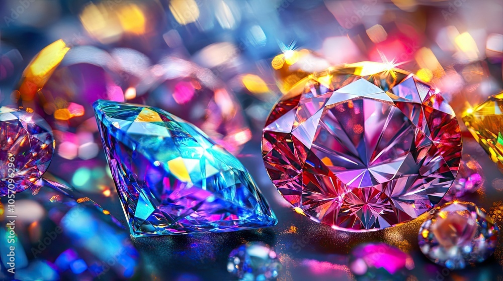 crystal on abstract background 