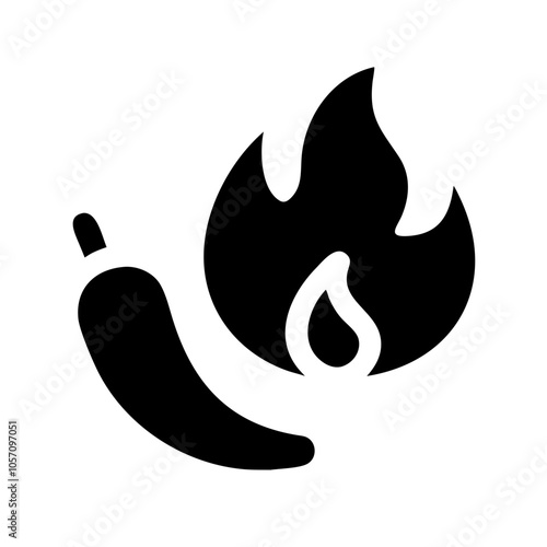 red chili and fire icon