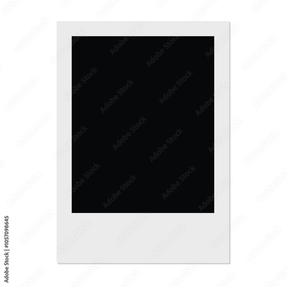 Empty photo frame. Photo card, film analog picture frame mockup Empty photo frame. Photo card, film analog picture frame mockup