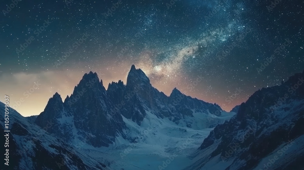 Stars circling over mountain peaks in a stunning time-lapse, showcasing the endless beauty and vastness of space Stars circling over mountain peaks in a stunning time-lapse, showcasing the endless beauty and vastness of space