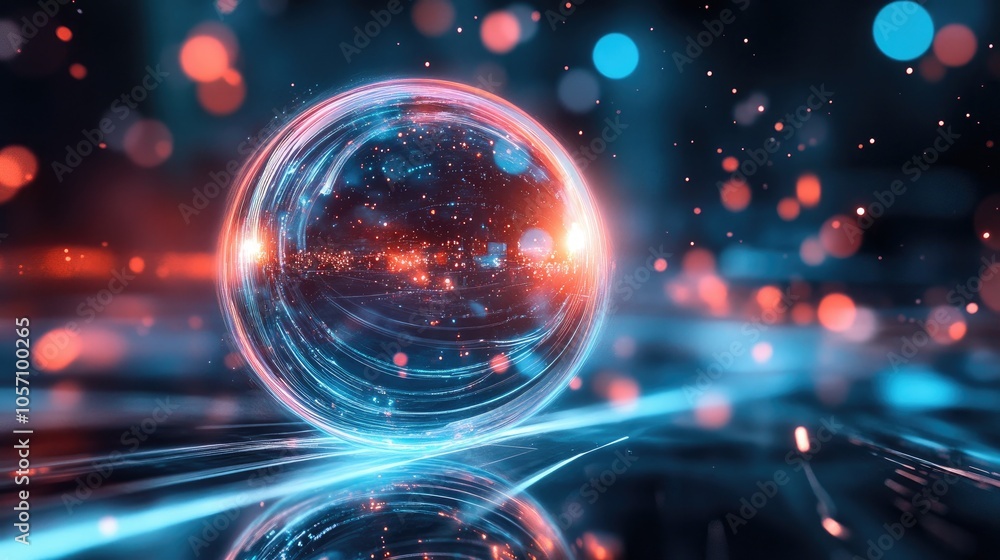 Abstract background featuring a cosmic light ball Abstract background featuring a cosmic light ball