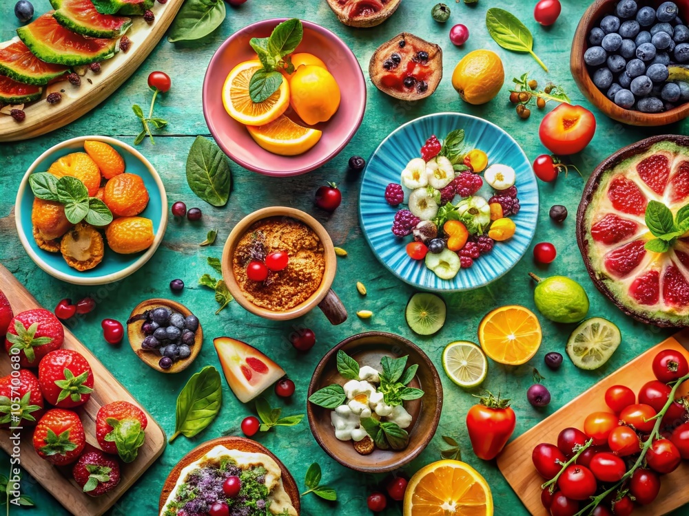 Hobby and Lifestyle Food Photography Collection with Flat Design Elements for UI and Digital Platforms Hobby and Lifestyle Food Photography Collection with Flat Design Elements for UI and Digital Platforms