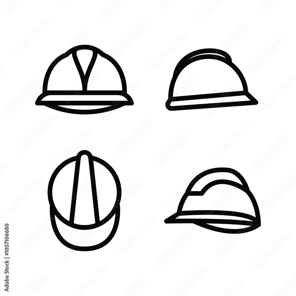 Safety Helmet Set Icon Clipart Transparent Vector Illustration Safety Helmet Set Icon Clipart Transparent Vector Illustration