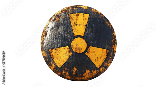 Radioactive hazard symbol, understanding ionizing radiation risks and implementing safety protocols for handling materials photo