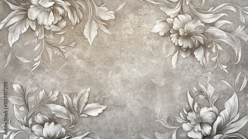 Wallpaper Mural Antique silver watercolor canvas for creative projects classic greeting cards and retro style designs Torontodigital.ca