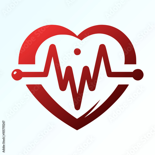 Professional logo for a cardiology clinic, featuring a stylized heart and EKG line