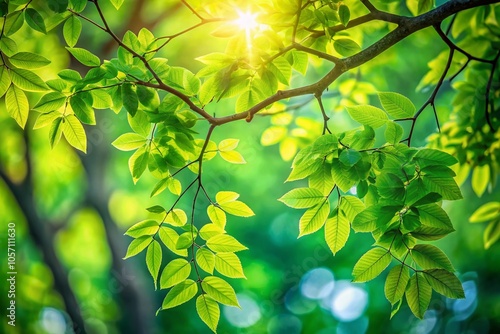 Long Exposure of Green Leaves on Trees Capturing Nature's Serenity and Movement