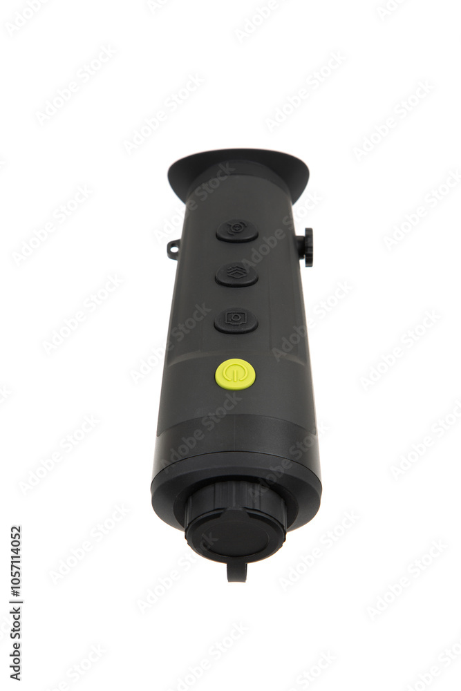 Modern monocular thermal imager isolate on a white background. A device for fixing thermal radiation. Modern monocular thermal imager isolate on a white background. A device for fixing thermal radiation.
