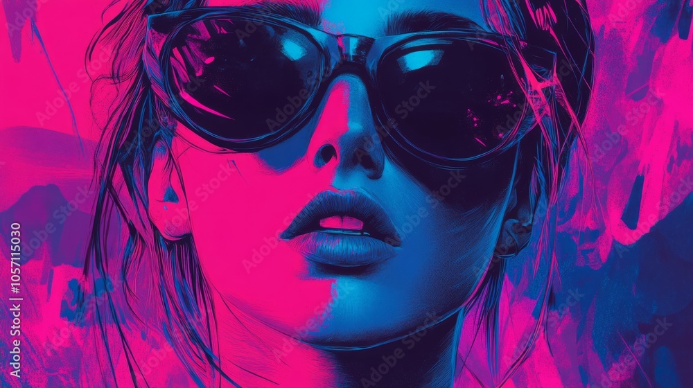 Obraz premium Design a cyberpunk-inspired woman