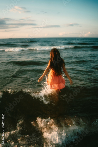 girl in the sea