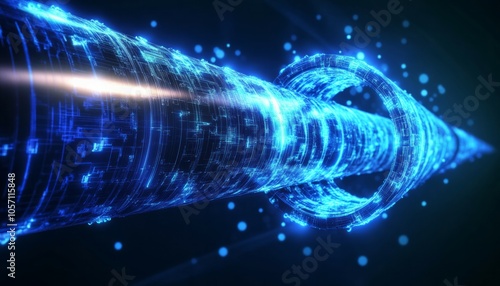 electrons flow through the pipe neon color