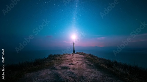 A symbol of hope representing humanity s quest to reach the heavens for a deeper divine connection. photo