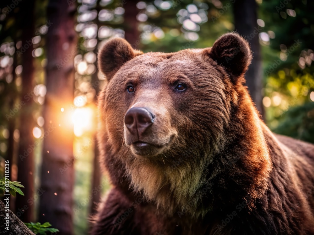Majestic Bear in a Dreamy Bokeh Forest Setting for Nature Lovers and Wildlife Enthusiasts Majestic Bear in a Dreamy Bokeh Forest Setting for Nature Lovers and Wildlife Enthusiasts