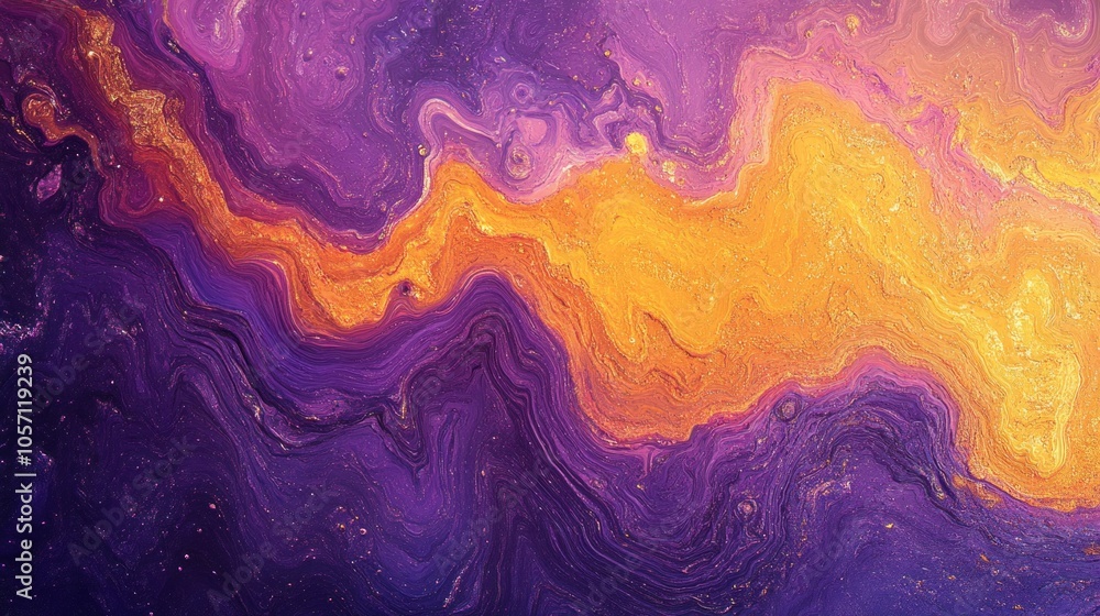 A purple and orange swirl of paint A purple and orange swirl of paint