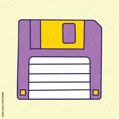 Floppy and disk vector icon concept