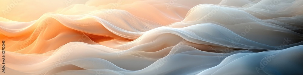 Abstract flowing waves in soft colors create a serene atmosphere. Abstract flowing waves in soft colors create a serene atmosphere.
