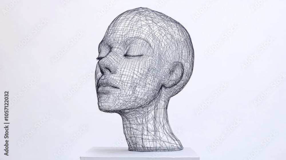 3d rendered illustration of a head 3d rendered illustration of a head