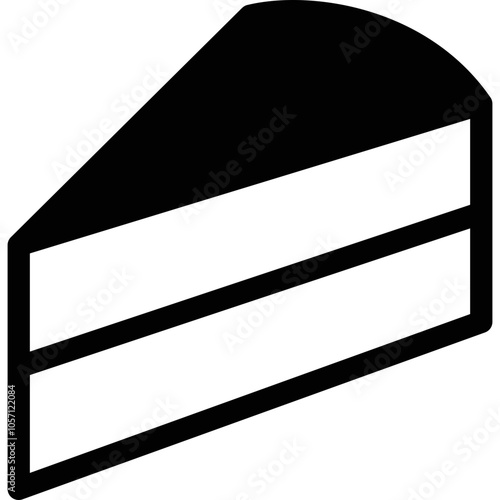 Simple vector icon cheesecake