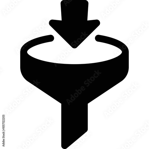 Simple vector icon funnel