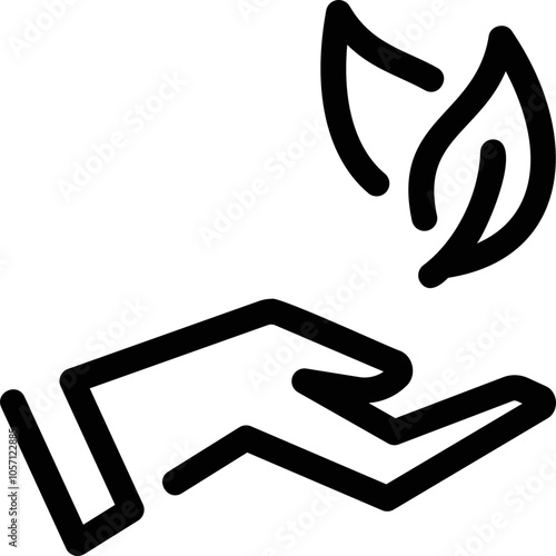 Simple vector icon save ecology
