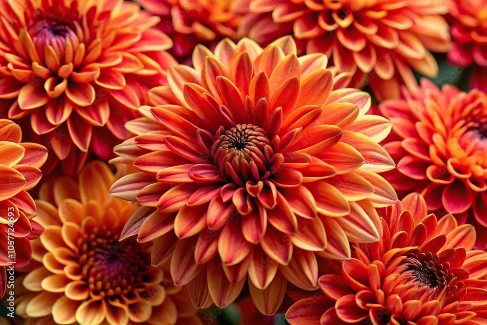 Vibrant, showy blooms with long, curved petals in shades of orange and red, curved petals, vibrant hues, colorful flowers, dragon flower, bright colors Vibrant, showy blooms with long, curved petals in shades of orange and red, curved petals, vibrant hues, colorful flowers, dragon flower, bright colors