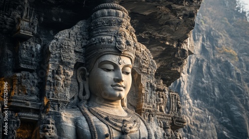 Mount kailasa  sacred himalayan peak revered as the abode of the hindu god shiva photo