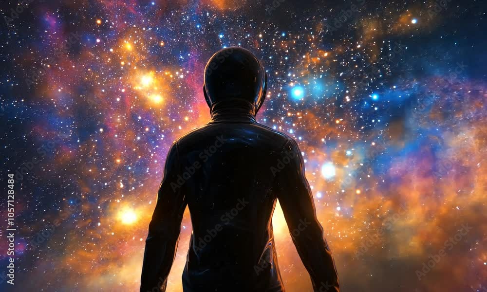 Astronaut gazing at the cosmos Astronaut gazing at the cosmos