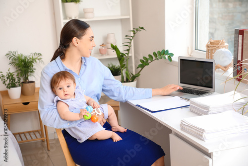 Young happy business mother...