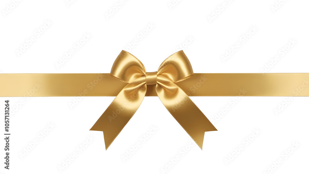 Gold luxury ribbon and bow cutout isolated against transparent background. Gift wrapping PNG. Gold luxury ribbon and bow cutout isolated against transparent background. Gift wrapping PNG.