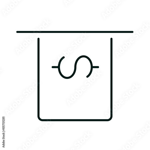 ATM line icon with dollar sign. Money withdrawal, withdraw cash, fintech concept. Minimalistic symbol for web, website, mobile app. White background. Editable vector stroke. Pixel Perfect.