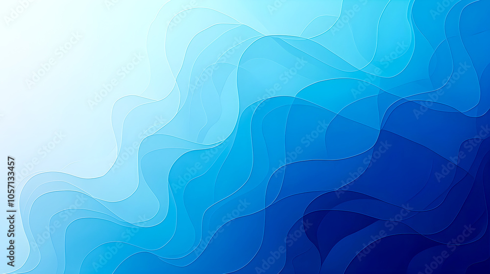 抽象的な重なるブルーの波模様のイラスト背景 抽象的な重なるブルーの波模様のイラスト背景