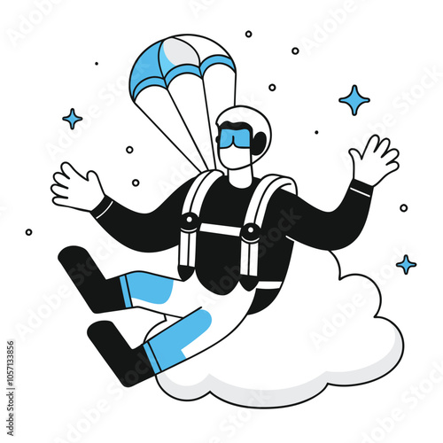  skydiving business illustration  